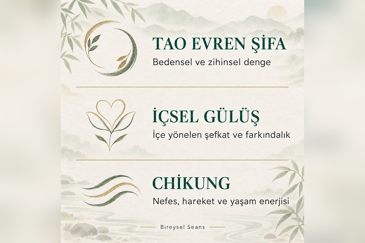 Tao Evren Şifa, İçsel Gülüş ve Chikung Seansı